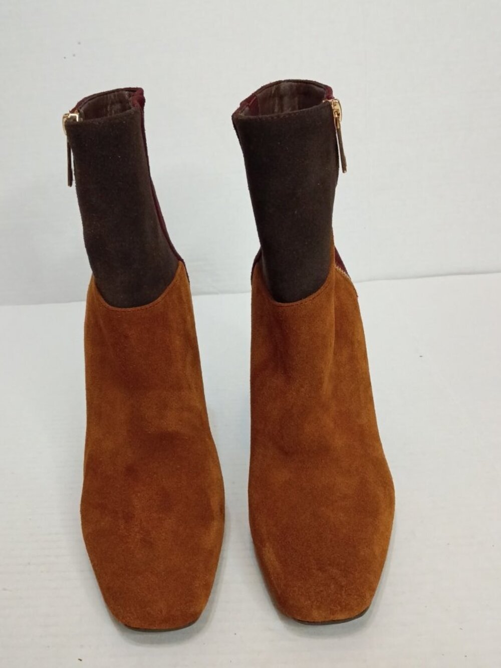 Rag & Co Ezra Patchwork Suede Ankle Boots Tan Multi Women’s Size 8